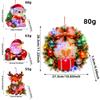 Christmas Santa Claus Snowman Elk Light Door Hanging Decor For Holiday Home Scene