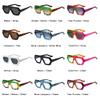  Fashion Square Women Gradient Sunglasses Leopard Shades Retro Men Clear Lens Glasses Frame UV400