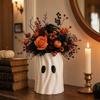 Ghost Planter Planter, Halloween Shaped Bucket, Cute Desktop Candy Whimsical Home Ornament Bowl for Office Shelf, Indoor Party Decor Small Resin Plant