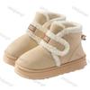 Fashion Women's Snow Boots 2024 New Winter Plush Anti Slip Warm Cotton Shoes Thick Soles Prevent Cold Increase Height Outdoor Snow Boots