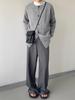 CleanFit Men's Retro Knit Cardigan Sweater - American Style, Autumn/Winter, Loose Fit