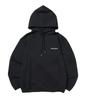 Soft Mid-Layer Mesh Color Block Hoodie (Black)