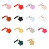 Rotate Small Mirror Stars Shape Makeup Mirror PU Leather Colorul Star Keychain  Graduation Gift