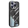 For iPhone 16 Pro Max Case PC+TPU Transparent Phone Cover with Detachable Camera Lens Film