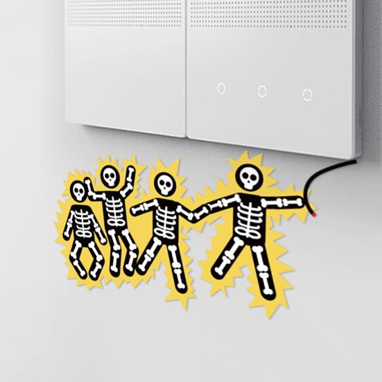 Yousheng 5Pcs No Touching Electric Switch Sticker Self-adhesive Removable Waterproof PVC Home Business Hotel Danger Electric Safety Warning Wall