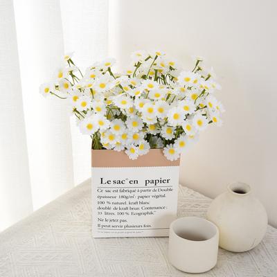 6 Stück Künstliche Weiße Gänseblümchen Realistische Gefälschte Blumenzweige Heim Büro Hochzeitsfeier Tischdekoration Innen Außen Faux Blüte Pflanzen Dekoration