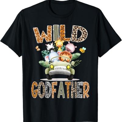Wild GodFather 1St Birthday Safari Jungle Animal Truck T-Shirt