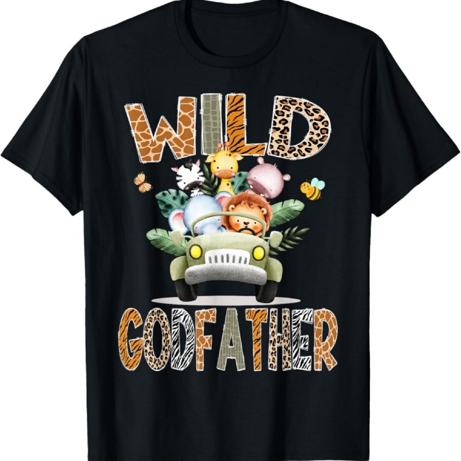 

Футболка Wild GodFather 1st Birthday Safari Jungle Animal Truck XXXXXL чёрный
