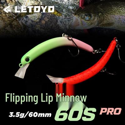 Leurre coulant LETOYO Minnow Micro 60 mm 3,5 g Noir Appât pour truite de ruisseau