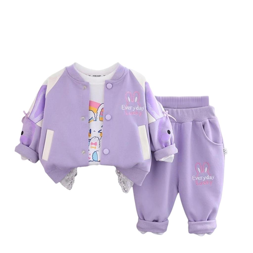 Kids Casual Long-Sleeve Set, Comfortable Daily Wear Outfits