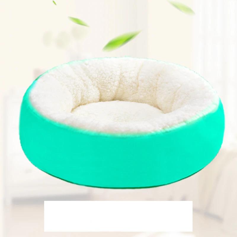 

Удобное плюшевое гнездо для домашних животных, круглое кашемировое теплое кошачье гнездо, удобное зимнее без топлива, без электричества diameter 30 CM