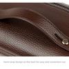 Men's Lychee Pattern Business Clutch Bag with Lock Anti-theft Bag