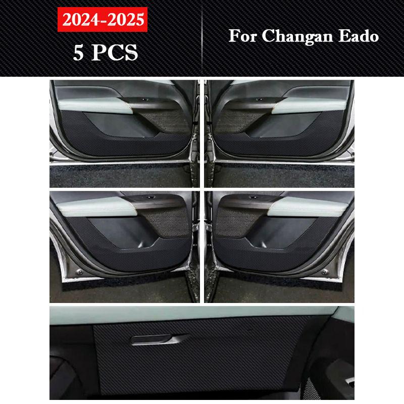 For Changan Eado / Eado Plus Car Door Anti Kick Pad Leather Protection Sticker Carbon Fiber Scratch Resistant Film Accessories