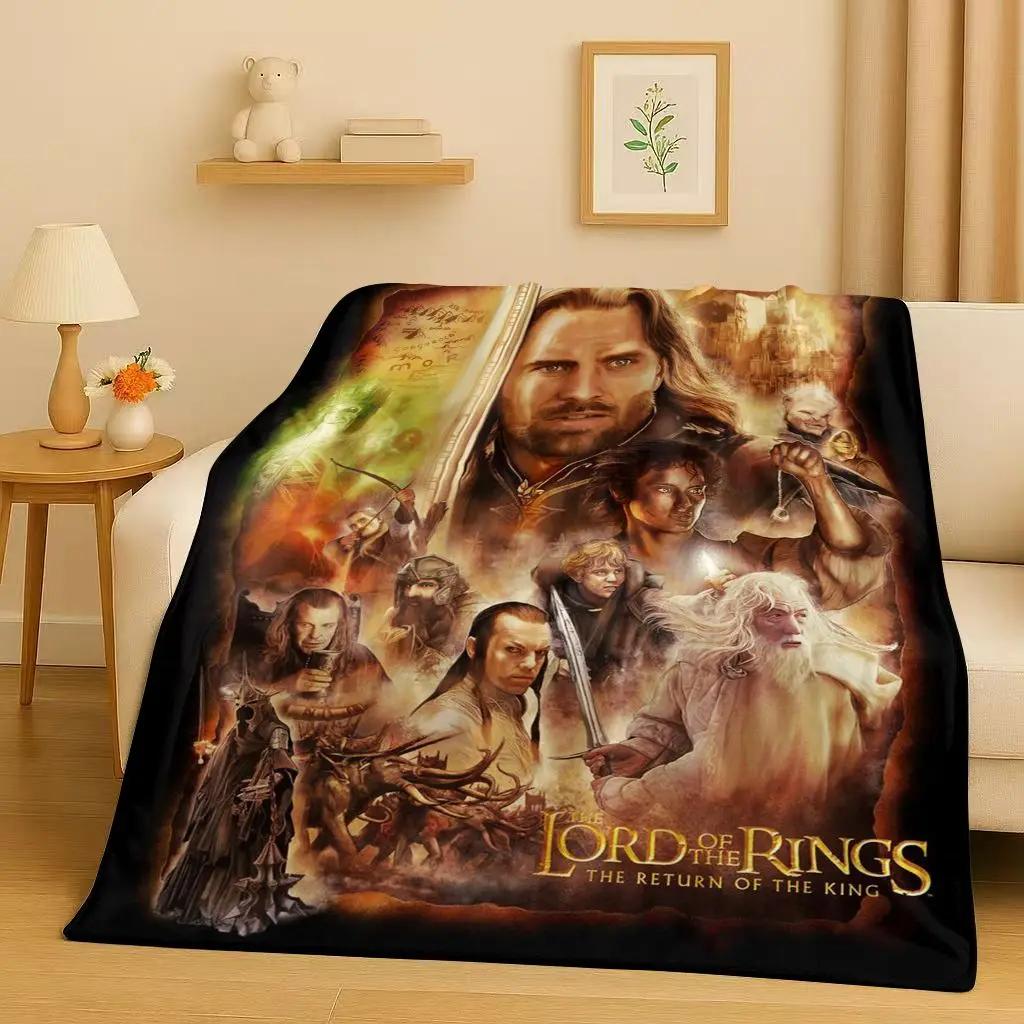 HD L-Lord of The Rings H-Hobbit Gandalf Legolas Flannel Blanket,Ultra Soft Warm Plush Throw for Home Bedroom Bed Sofa Cover