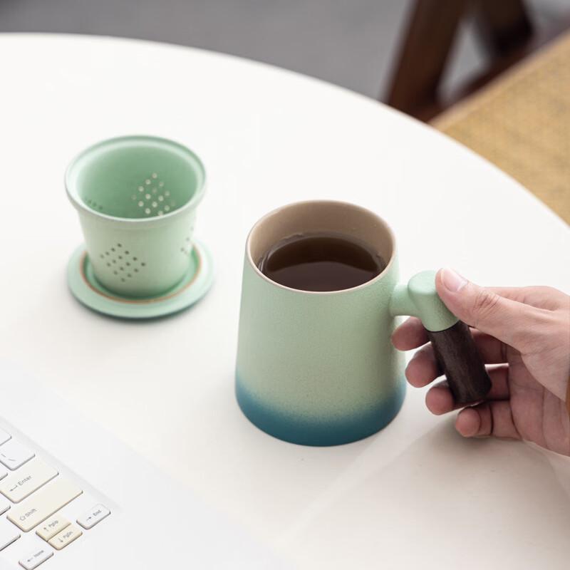 OLOEY 360ML Ceramic Tea Infuser Mug