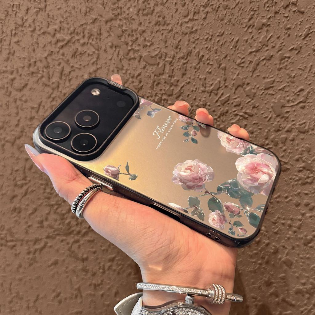 Pink Roses Pattern Phone Case For iPhone 17 Air 16 e 15 14 13 12 11 Pro Max Mini Plus X XR XS SE 2020 2022 Coque Funda