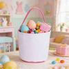 Easter Hand Gift Bag Bunny Pattern Handle Design Easter Egg Hunt Basket DIY Gift Candy Storage Pouch