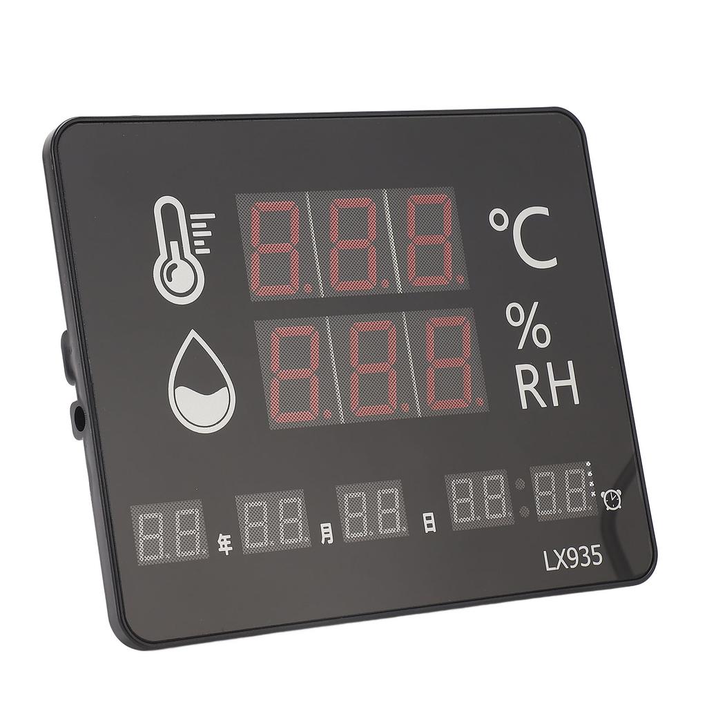 Temperature Humidity Meter High Accuracy Wall Mount Thermometer Hygrometer Alarm for Home Industrial Use LX935 100‑240V