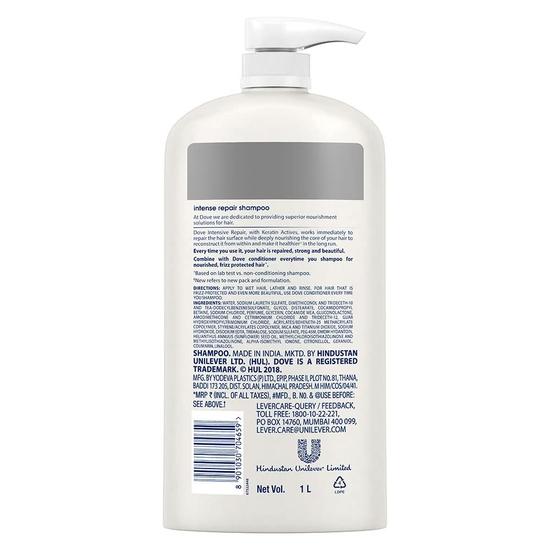 DOVE Szampon Intensywnie Regenerujący 1 L|| Regeneruje Suche i Zniszczone|| Wzmacniający Szampon dla Gładkich i Mocnych Włosów - Łagodny dla Mężczyzn i Kobiet