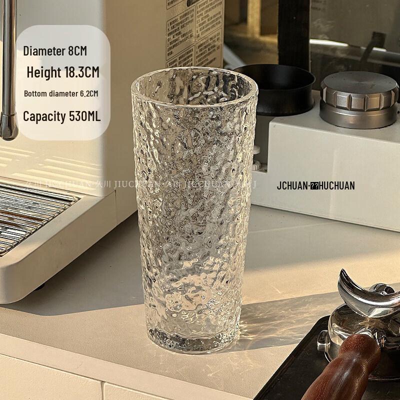 Stylish Glass Coffee Cup with Lid and Straw