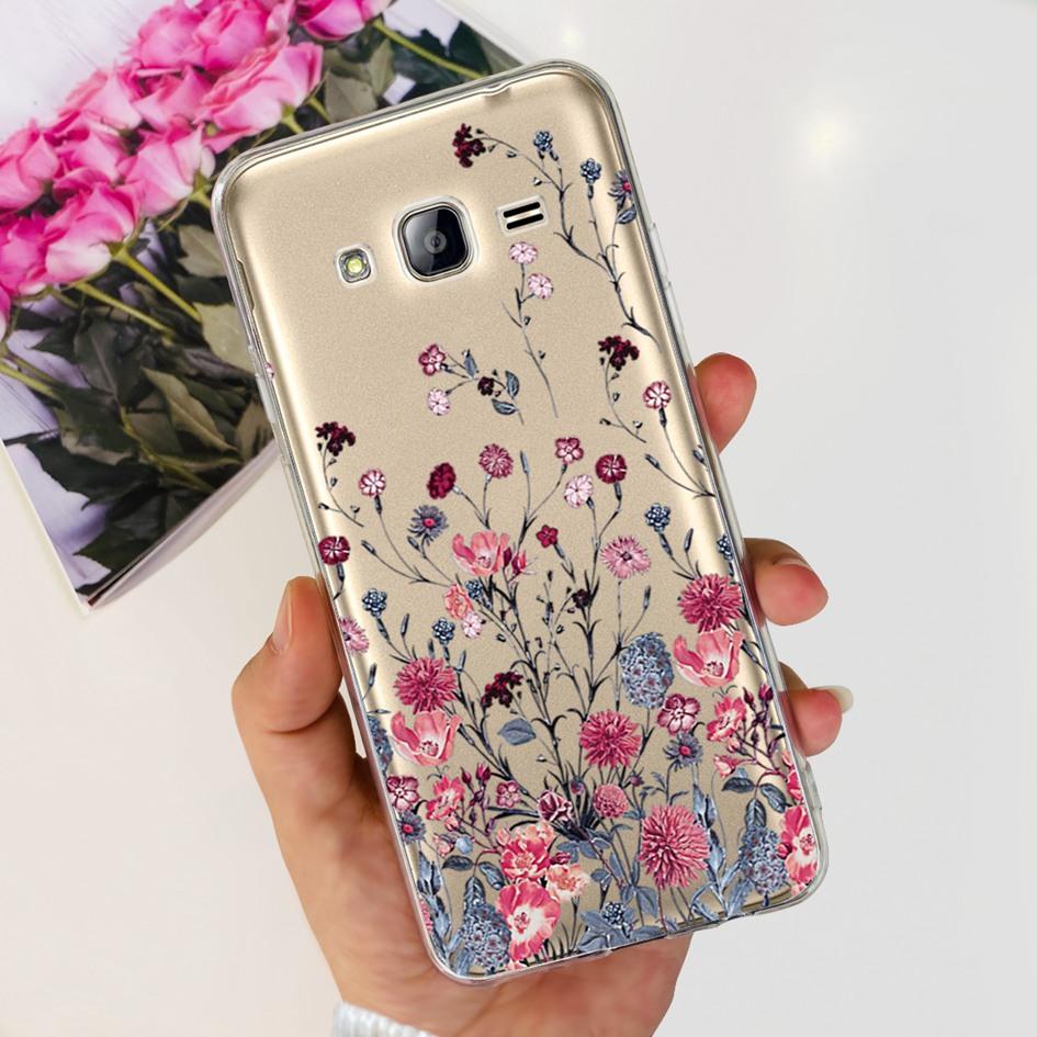 For Samsung Galaxy Grand Prime Case G530 G530H G531 G531H G531F SM-G531F Clear Cover Fashion Flower Soft TPU Silicone Phone Case
