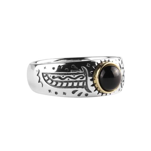 Anonymous Artisan Oldschool Dagger Stone Ring -Black