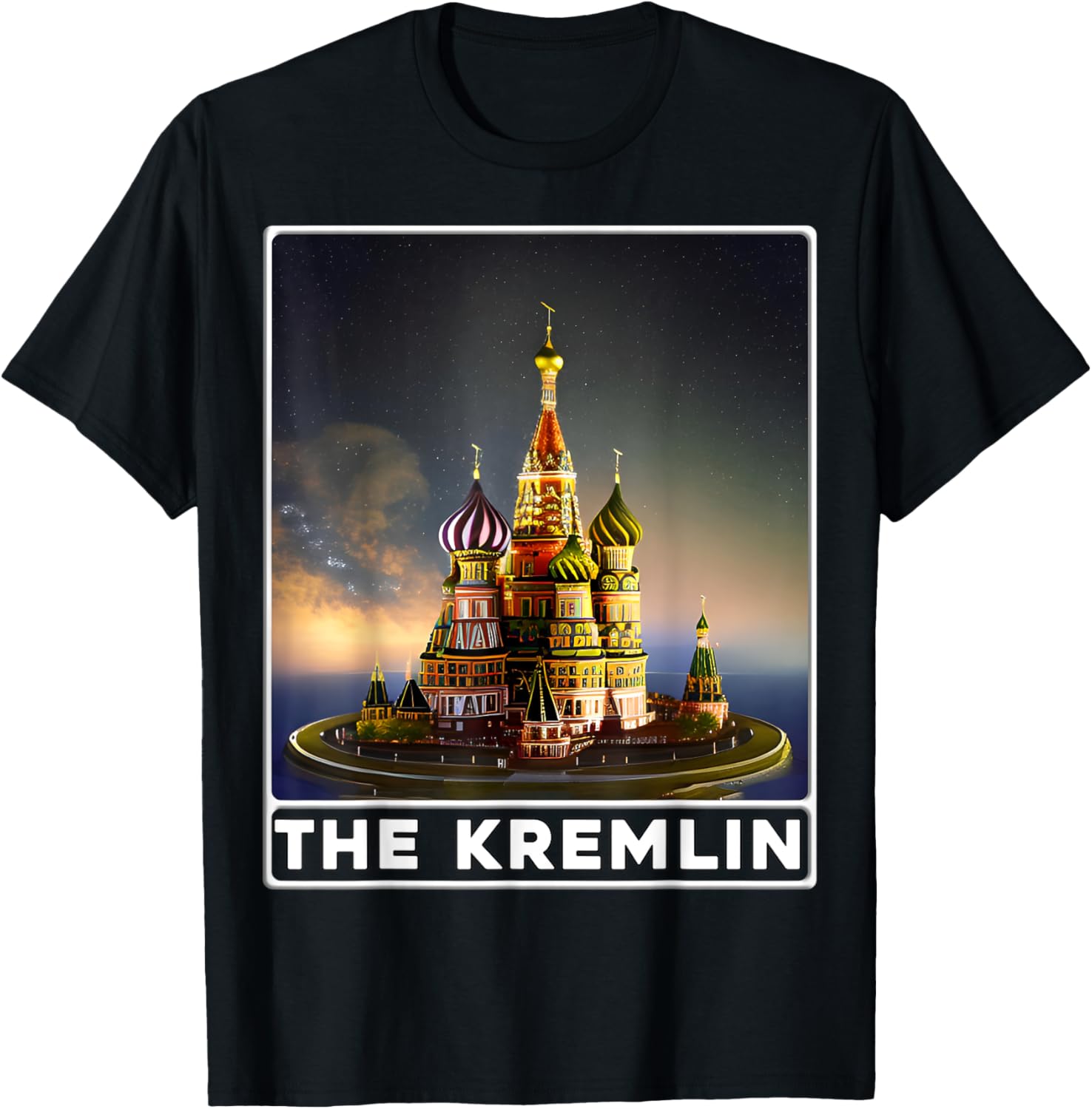 T Shirt for Unisex Women The Kremlin Moscow Russia TShirt New Fashion Russian Famous Building Streetwear TShirts S