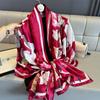 180*90cm Large Silk Satin Scarf Women Fashion Printed Scarf Spring And Summer Styles New Shawl Wrap Female Hand  NEW