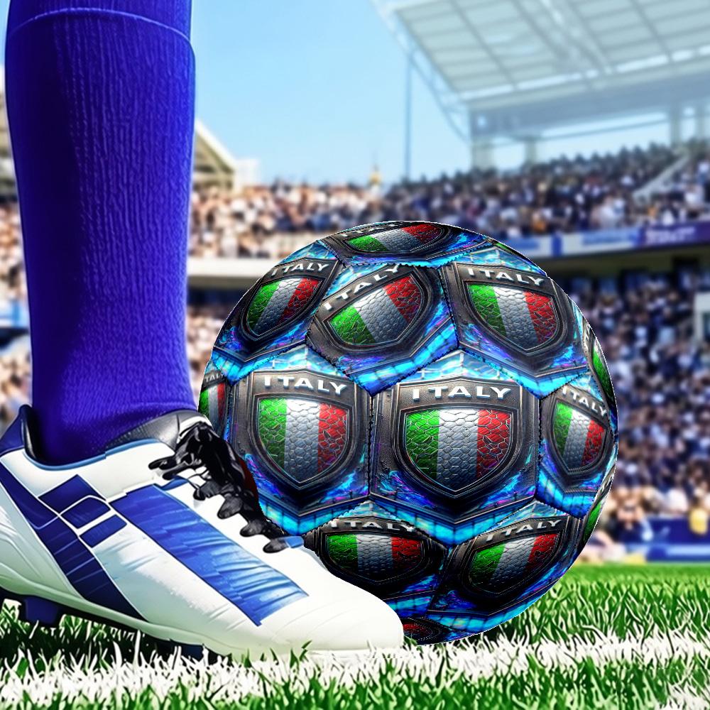 Flame Logo Design Printed Size 5 Soccer Balls, Anti-Slip, Protective Football, Outdoor Sport, a Unique Gift Suitable for him/her, Birthday