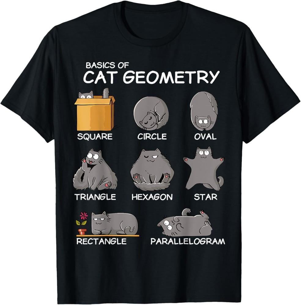 

Cat Geometry Math Funny Cat Gifts For Cat Dad, Cat Mom, Kids T-Shirt S