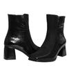 Damen Stiefel aus echtem Leder mit hohem Absatz