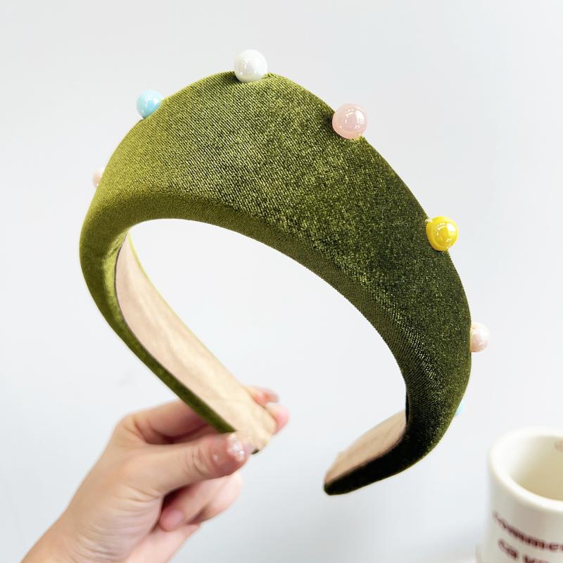 

Velvet Headband For Women European And American New British Retro Hairpin Headband For Girls Home Leisure Headwear