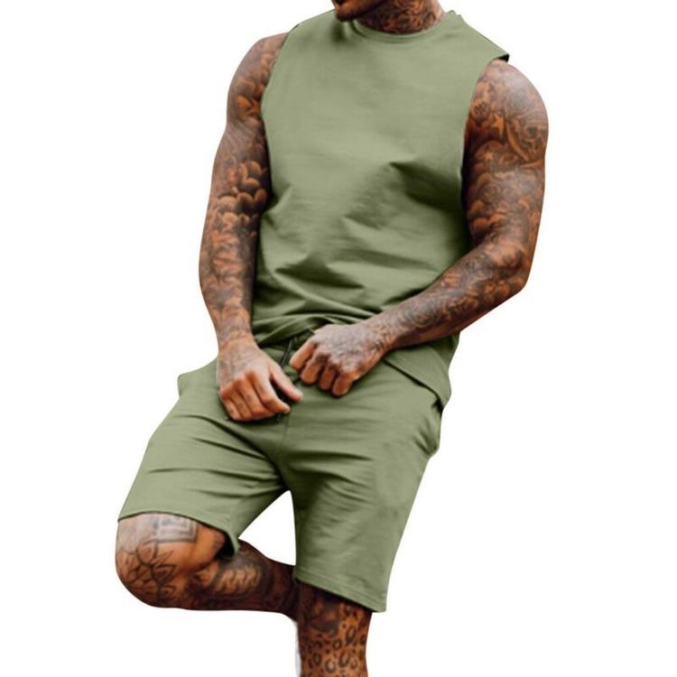 Buy Men Summer Solid Color Tank Tops 