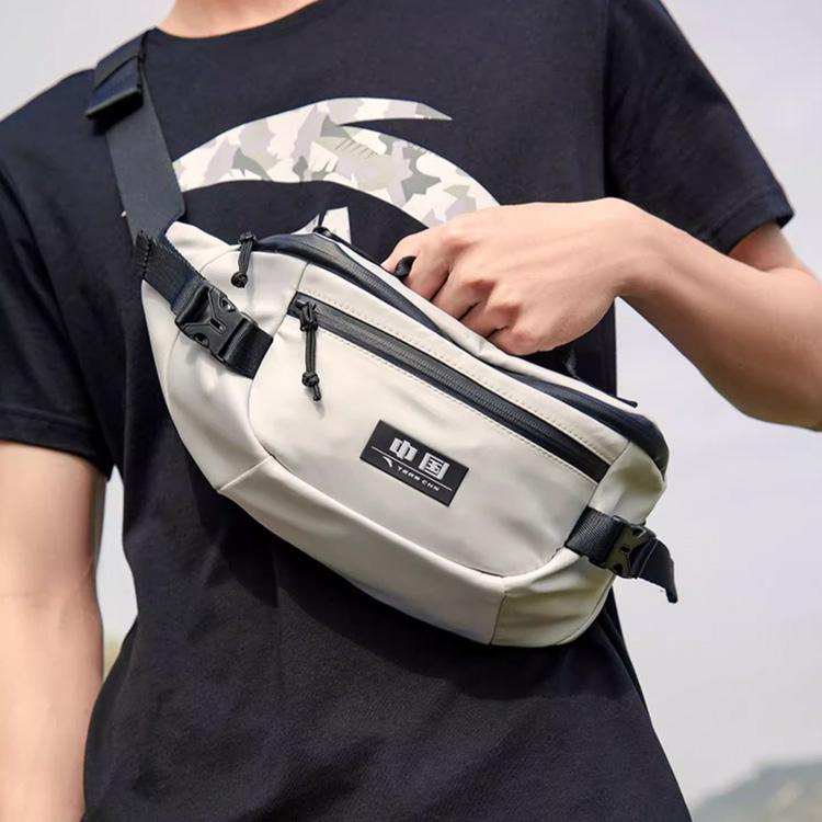 Anta China Ice And Snow Fashion Running Fitness Sports Crossbody Bag Unisex Bags White 192227133-2