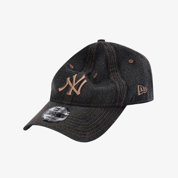 New Era Mlb New York Yankees Denim Unstructured Ball Cap Black 15131660