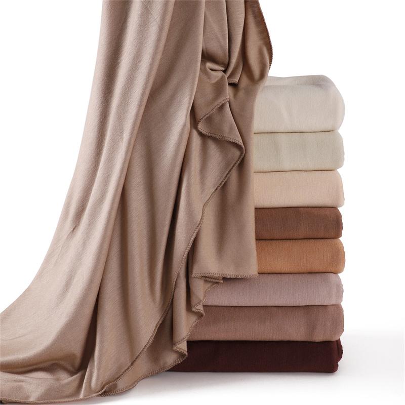 80*180cm Big Size Modal Rayon Cotton Jersey Hijab Scarf Ramadan Long Muslim Shawl Plain Soft Turban Wraps Women Headband