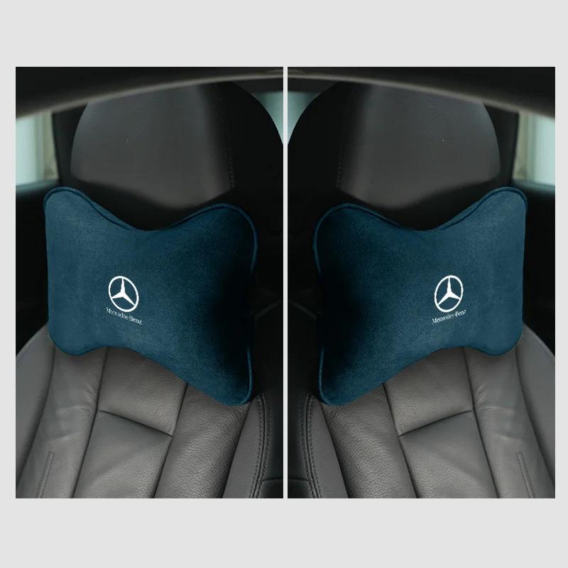 Car Safety Headrest Neck Pillow Accessories For Mercedes Benz W205 W204 W203 W212 GLC CLA GLA AMG C180 C200 C300 C63 Coupe C43