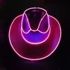 Iridescent LED Light-up Sequin Cowboy Hat for Christmas and Halloween Carnival