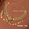 Gold Color Headdress Rhinestone Flower Tassel Hair Jewelry New Head Chain  Women Jewelry