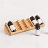 1PC Wooden Essential Oil Display Rack - 6 Slot Triangle Desktop Organizer Cosmetic Display Case