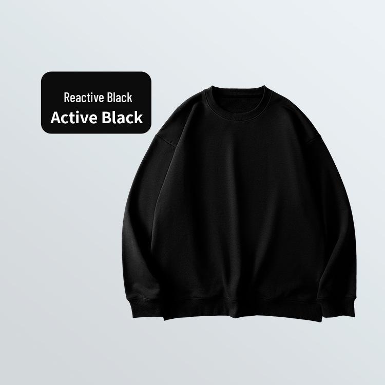 Men's Extra Thick 430g Terry Sweatshirt: Autumn/Winter Casual Loose Fit, Heavyweight, Round Neck, National Tide Style, Versatile Wear