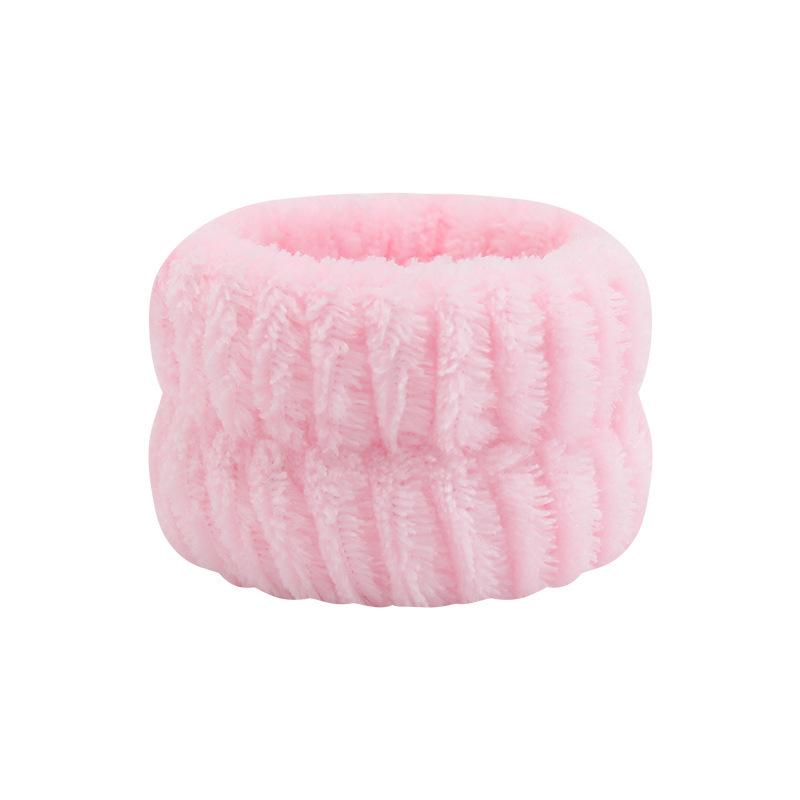 Moisture-Proof Facial Care Set: Bow Headband, Waterproof Wristbands, Hair Tie.