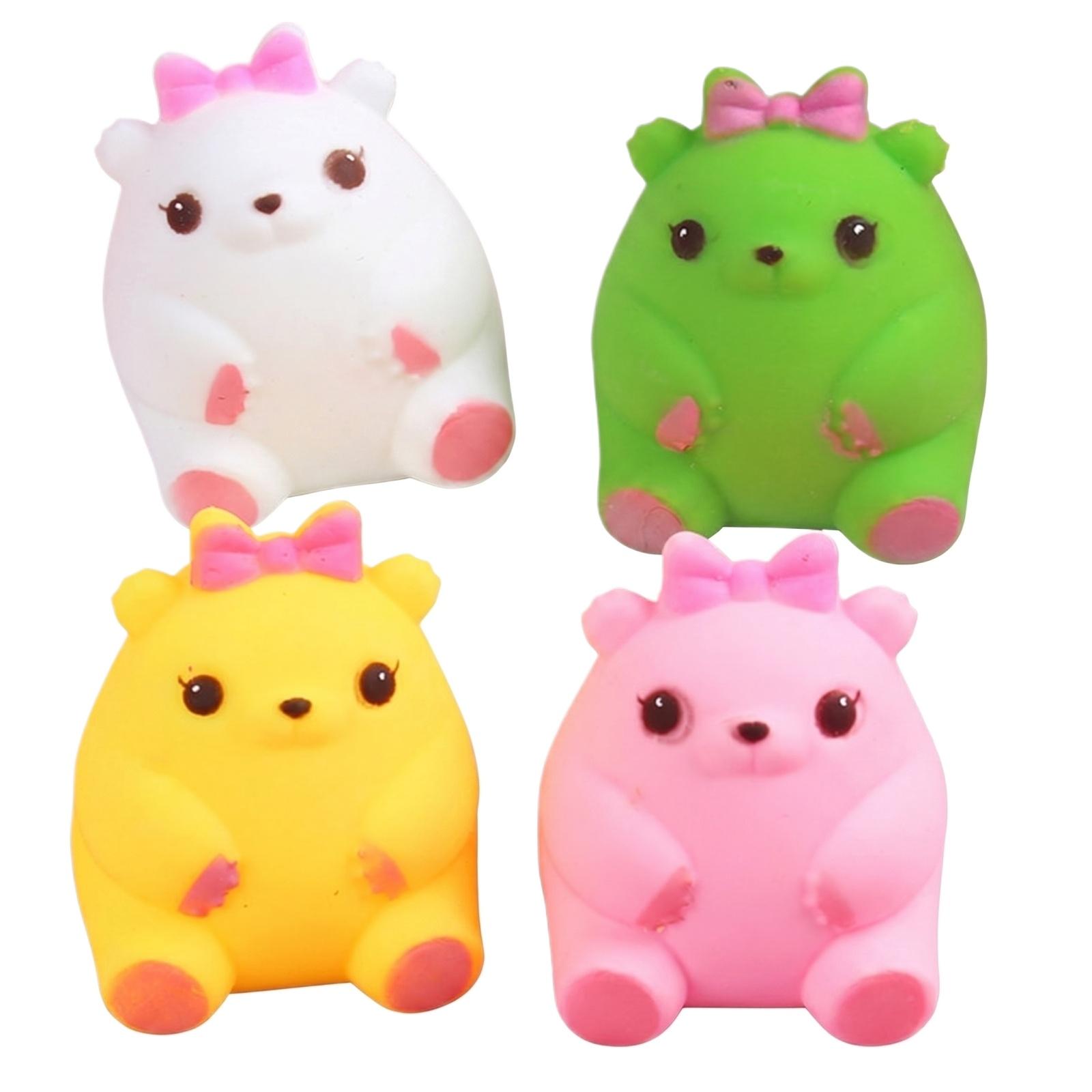 

Soft Squeeze Bear Toy Stress Relief Squishy Animal Figure Slow Rising PU Foam Sensory Toy for Kids and Adults Desk Decoration One Size
