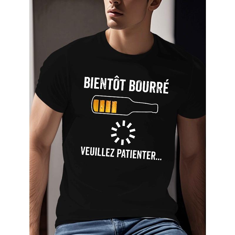 Funny French Men s Short Sleeve T-shirt Summer T-shirt Top S