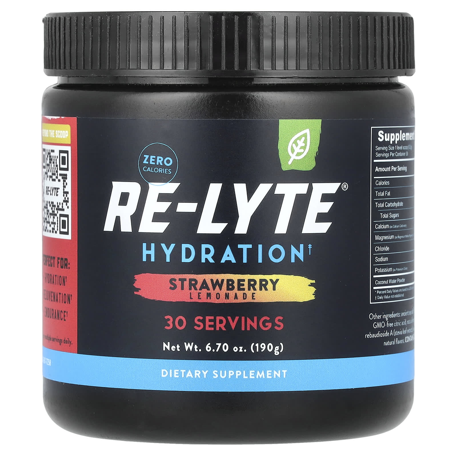 

Redmond Trading Company, Re-Lyte®, Hydration, Strawberry Lemonade, 6.70 oz (190 g)