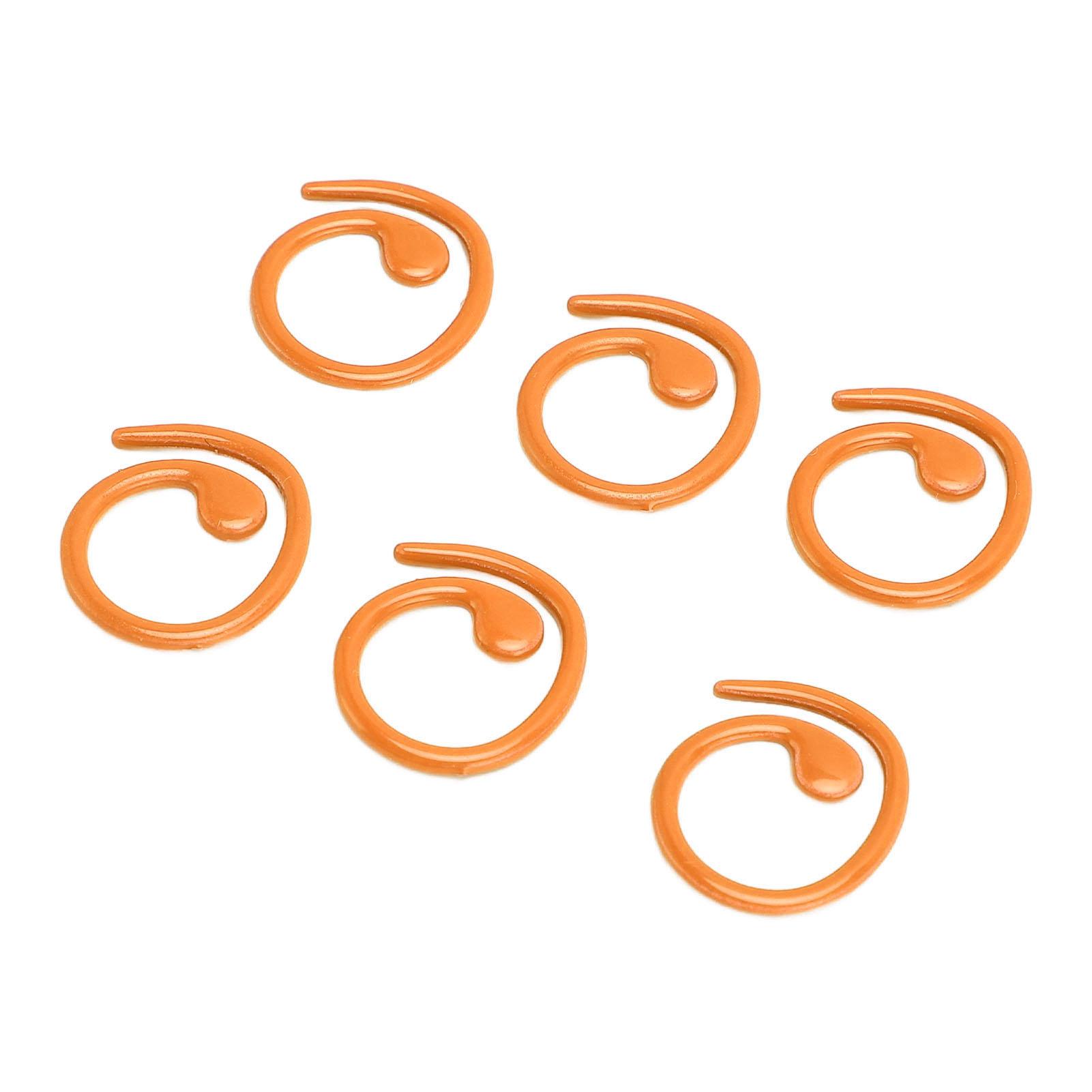 

50 шт. Металлические маркеры петель спиральные маркеры многофункциональные крючки для вязания крючком для вязания оранжевый