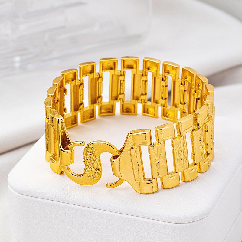Bracelet Chinese Trendy Rice Pattern Men's Tank Chain Bracelet