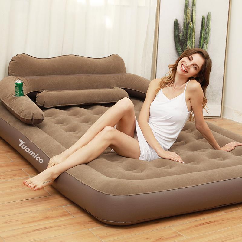 Inflatable Double Mattress with Electric Air Pump - Portable for Home and Outdoor Use