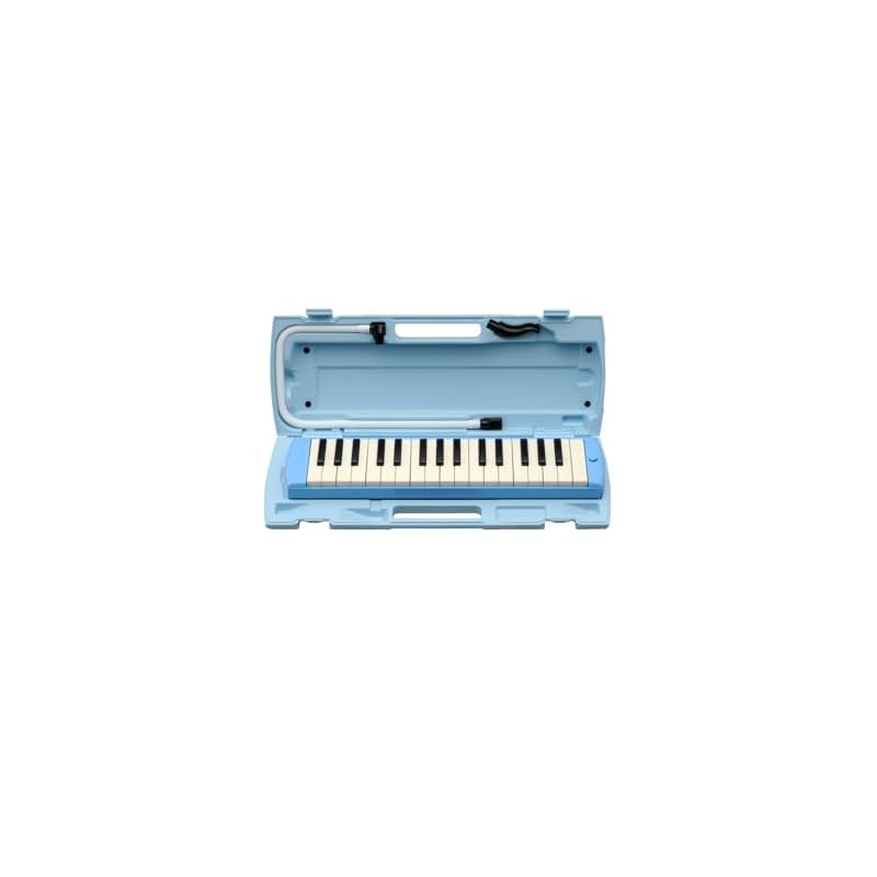 Yamaha PIANICA 32-key keyboard harmonica, blue, P-32E. Designed with children s ease of use in mind. Includes a matching plastic hard case. 1) Blue