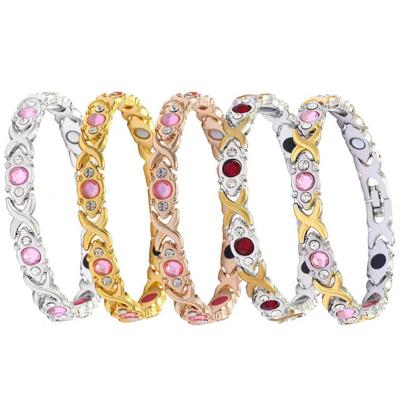 Removable Energy Magnet Bracelet Environmentally Friendly Alloy Diamond Adjustable Women's Bracelet